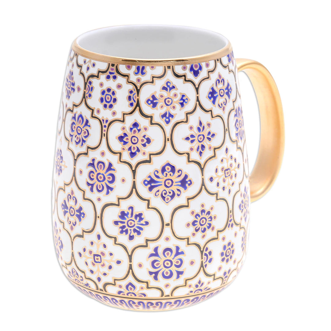 Hand-Painted Ceramic Mug - Royal Pagoda
