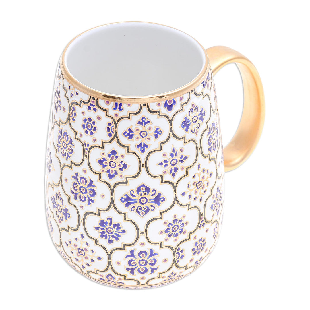 Hand-Painted Ceramic Mug - Royal Pagoda