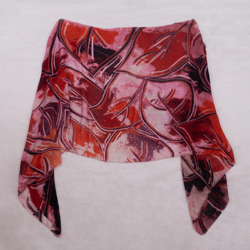 100% Modal Abstract Leaf-Patterned Shawl from Peru - Autumn Vibes