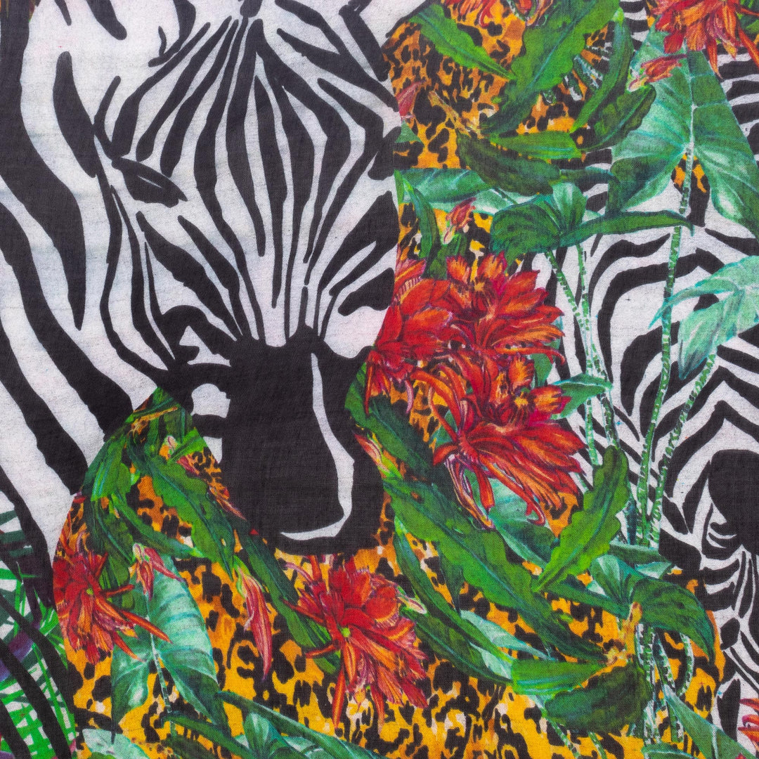 Printed Modal Shawl from Peru - Jungle Warmth