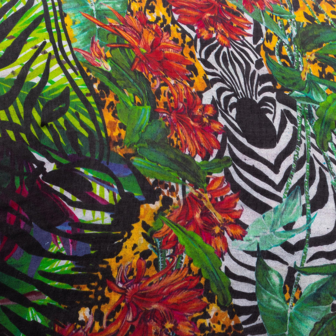 Printed Modal Shawl from Peru - Jungle Warmth