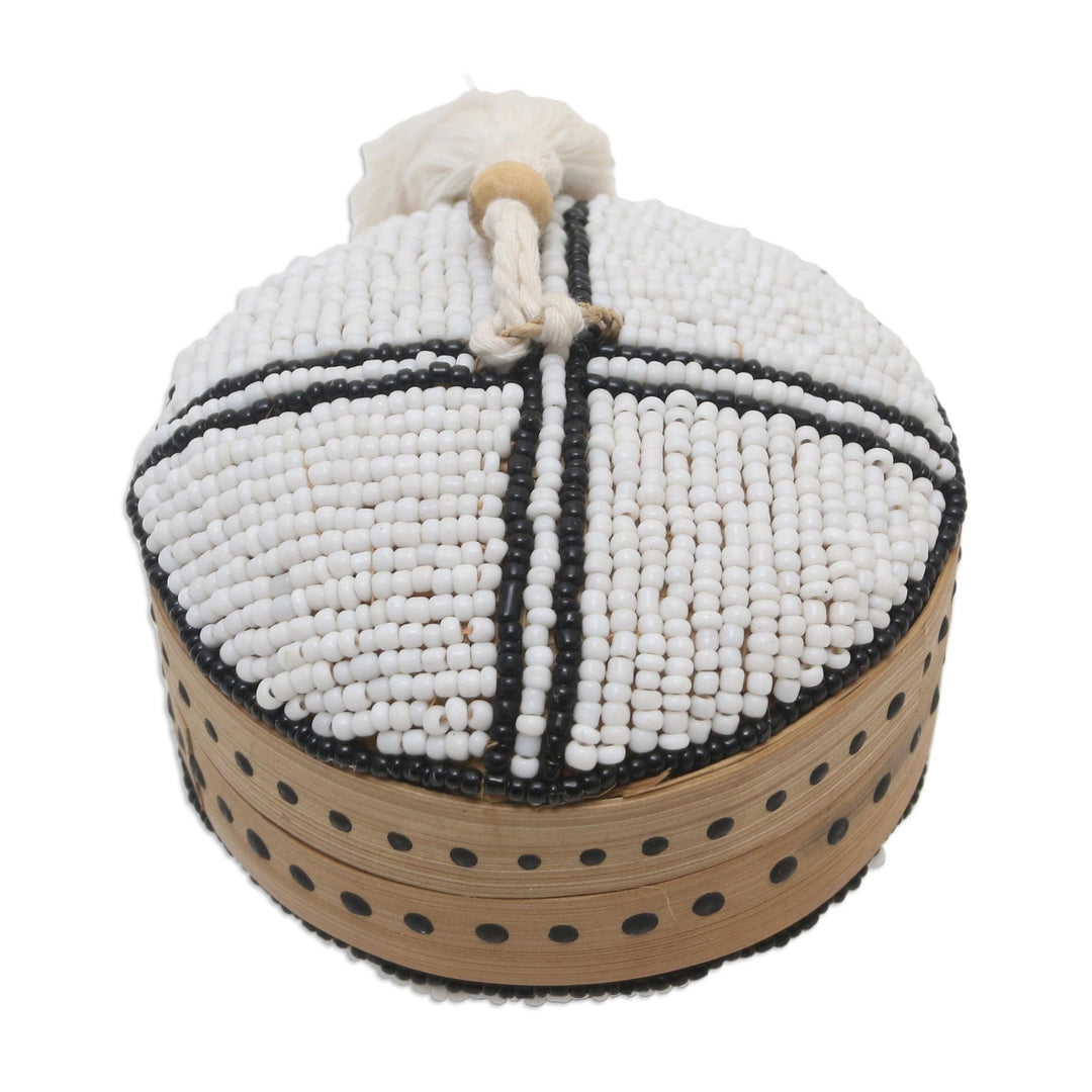 Hand Made Beaded Bamboo Box from Bali - Mod Combo