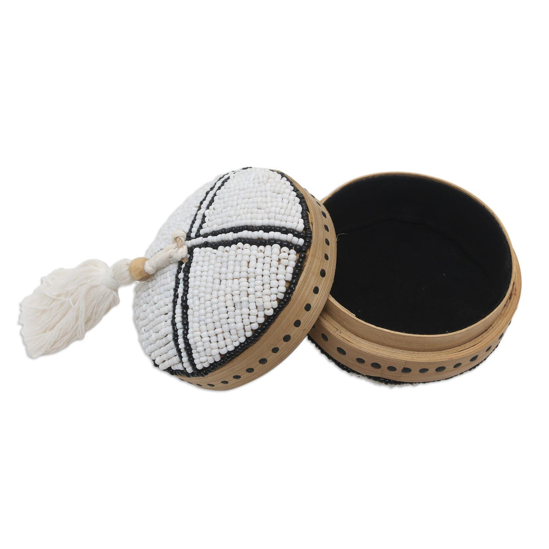 Hand Made Beaded Bamboo Box from Bali - Mod Combo