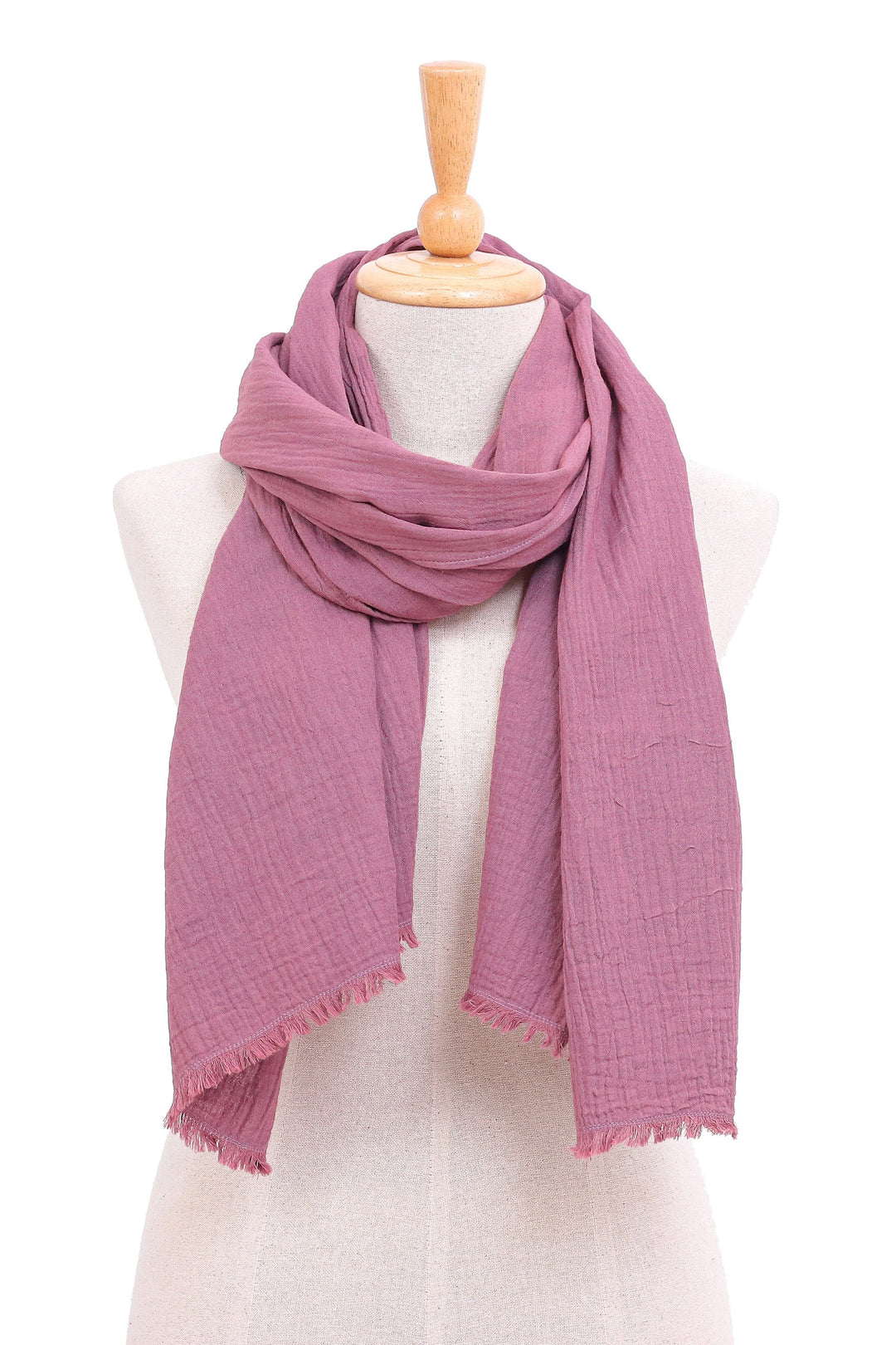 Thailand 100% Cotton Hand Made Dusty Lilac Scarf - Thailand Lilac