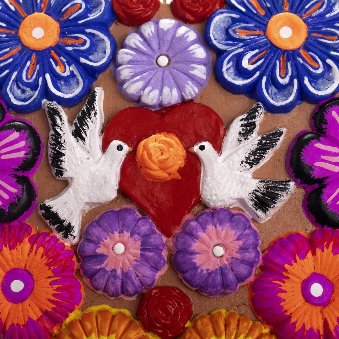 Hand Painted Dove Motif Ornament - Doves of Christmas