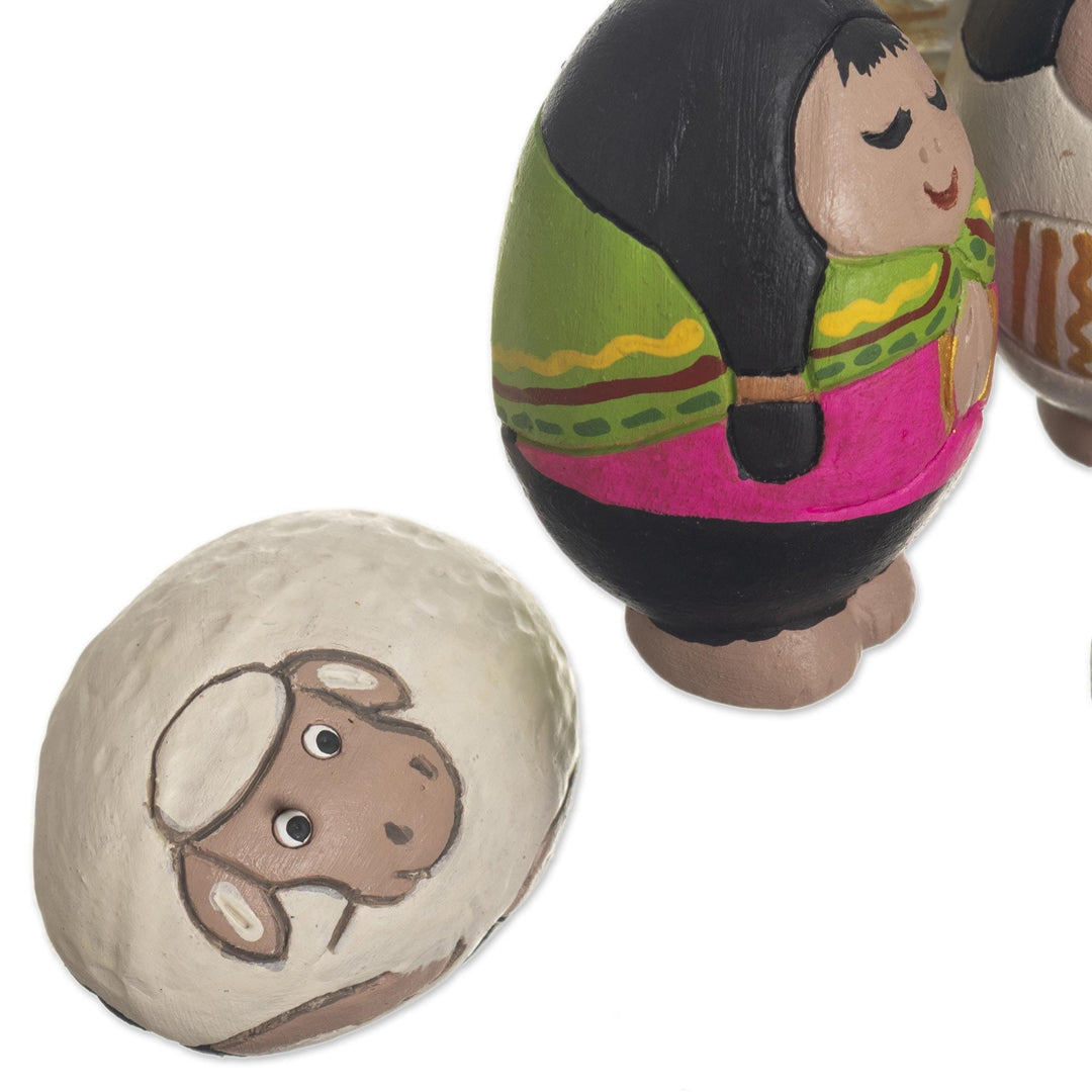 Handmade Nativity Scene from Peru (7 Pieces) - Eggcellent Christmas