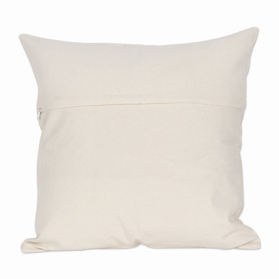 Embroidered Cotton Cushion Covers (Pair) - Kaleidoscopic Palace