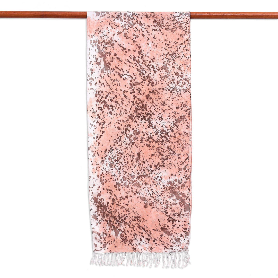 Hand-Painted Speckled Silk Scarf - Speckled Lanna