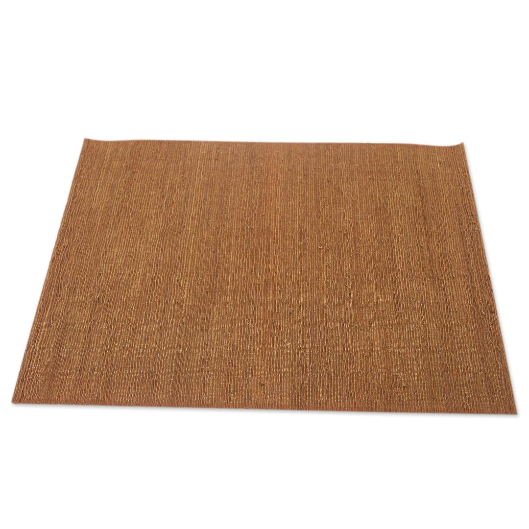 Woven Cotton and Natural Fiber Placemats (Set of 4) - Gingerbread