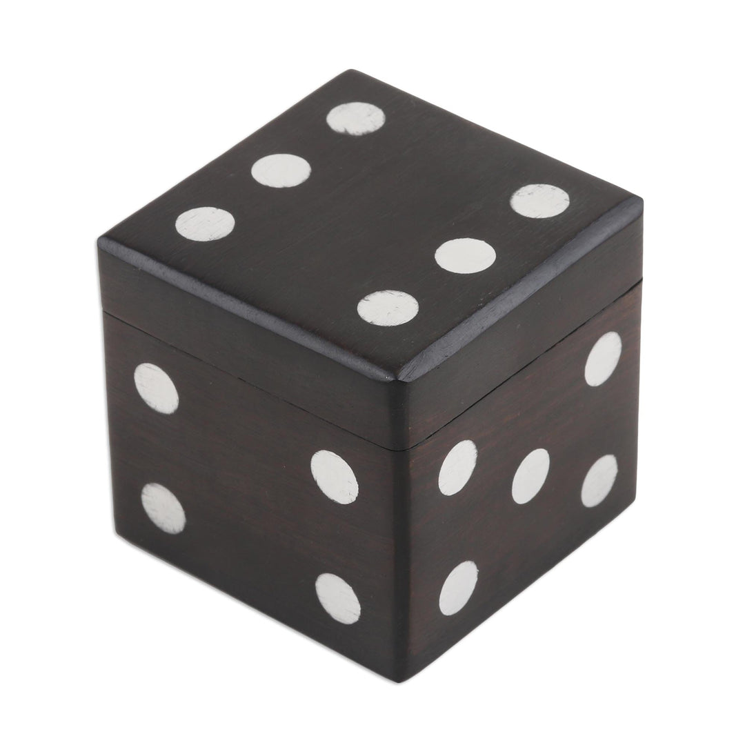 Five-Piece Acacia Wood Dice Set - Game of Fate