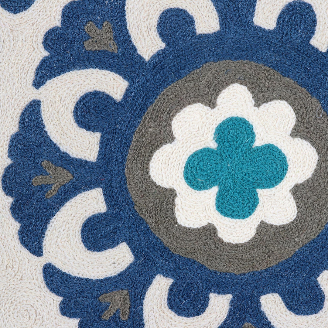 Embroidered Cotton Cushion Covers with Floral Motif (Pair) - Bloom, Baby