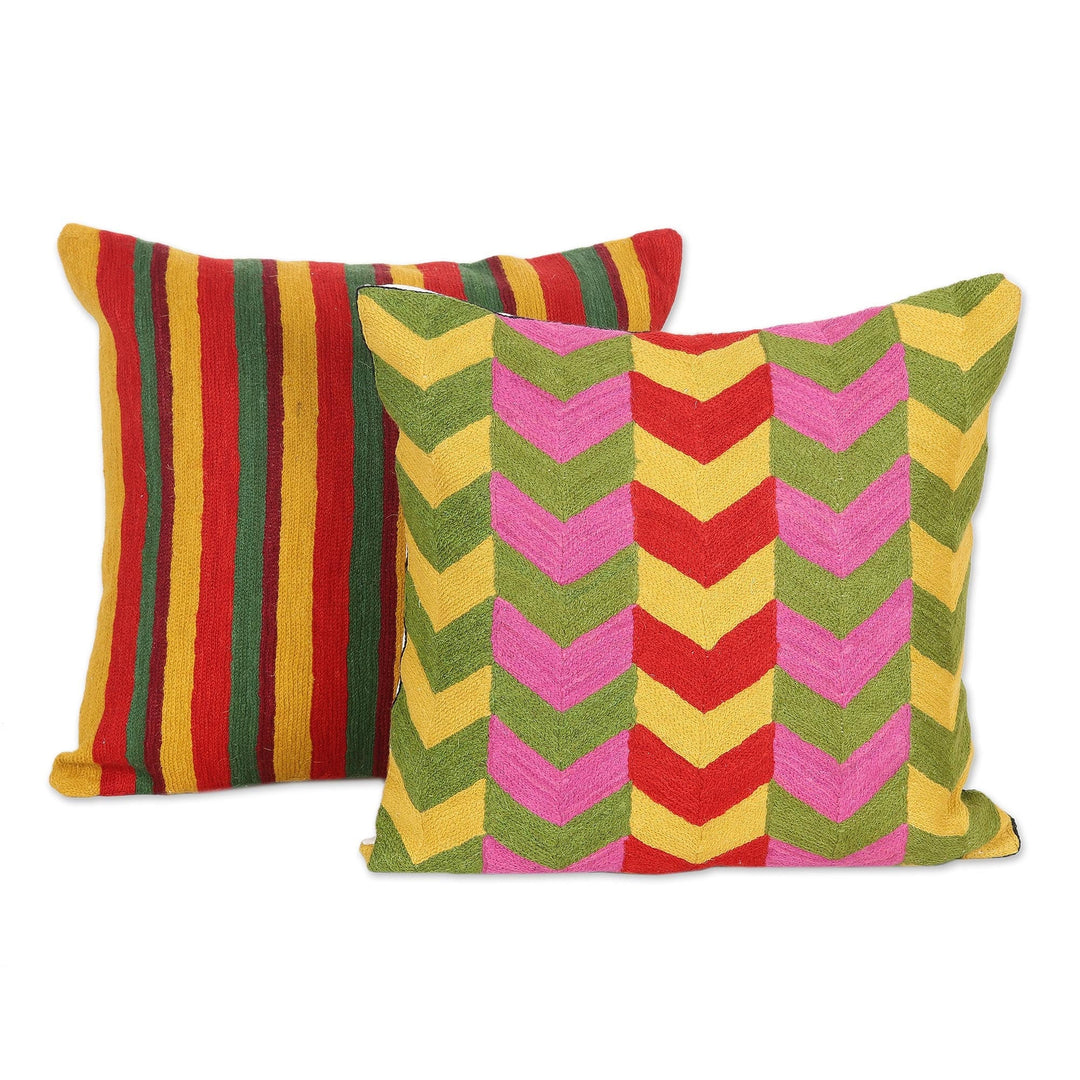 Patterned Cotton Cushion Covers (Pair) - New Best Friend