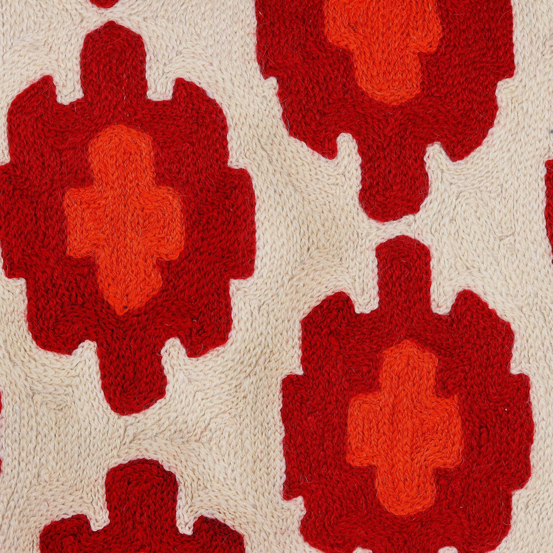Cotton Cushion Covers with Chain Stitching (Pair) - Quick Switch