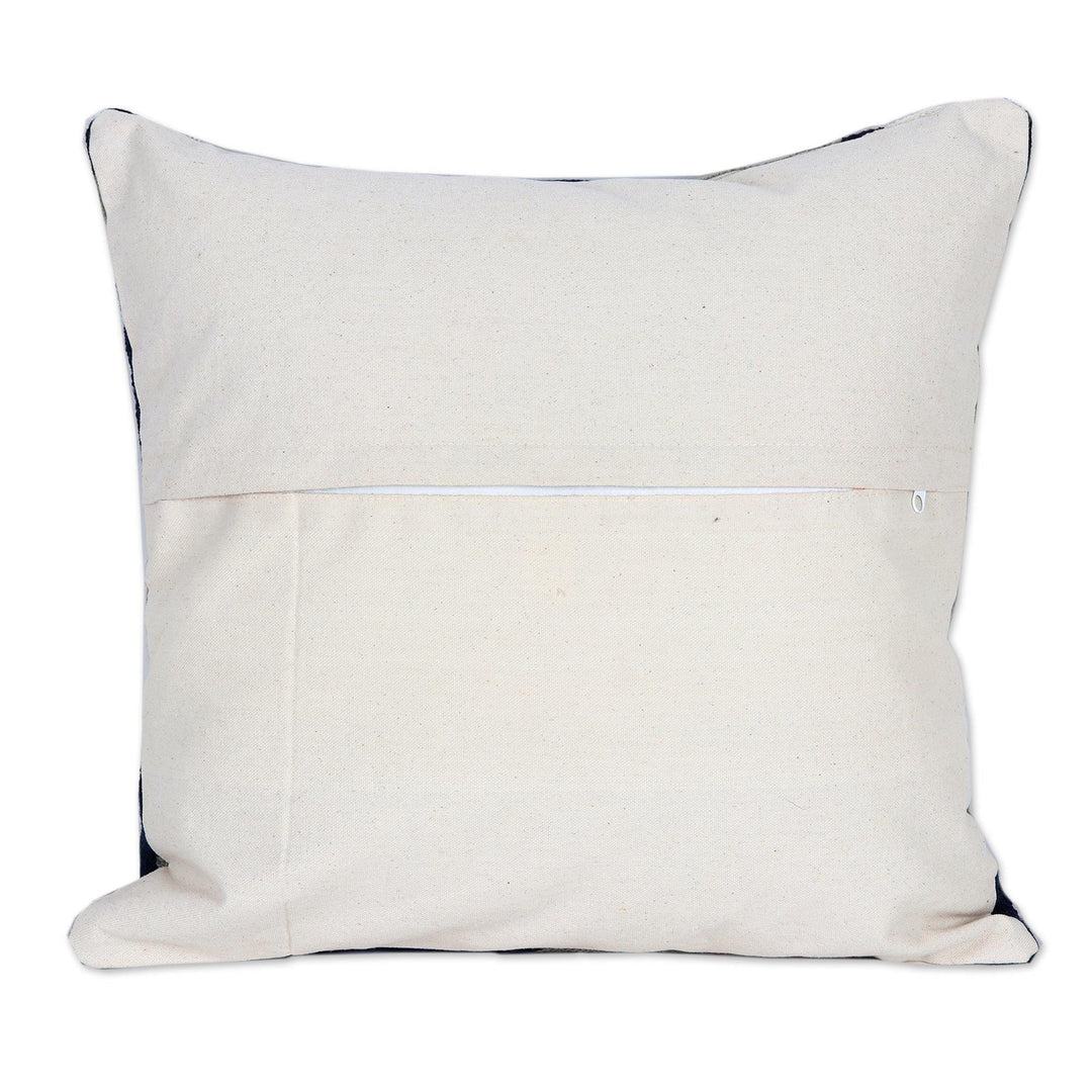 Cotton Cushion Covers with Chain Stitch Embroidery (Pair) - Modern World