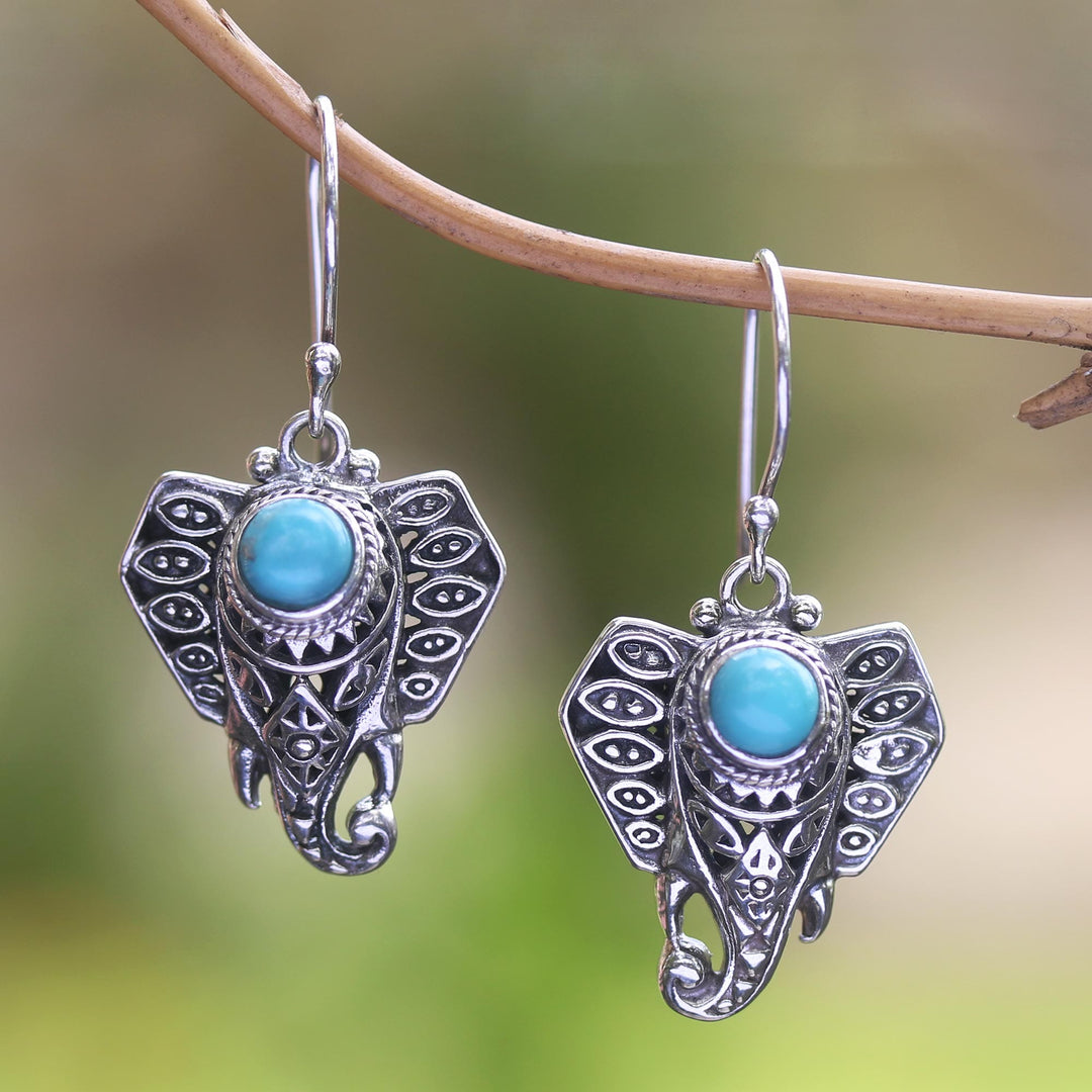 Sterling Silver Ganesha Dangle Earrings - Mystic Ganesha
