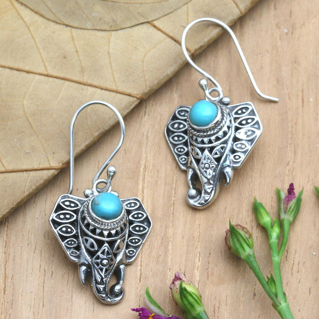 Sterling Silver Ganesha Dangle Earrings - Mystic Ganesha