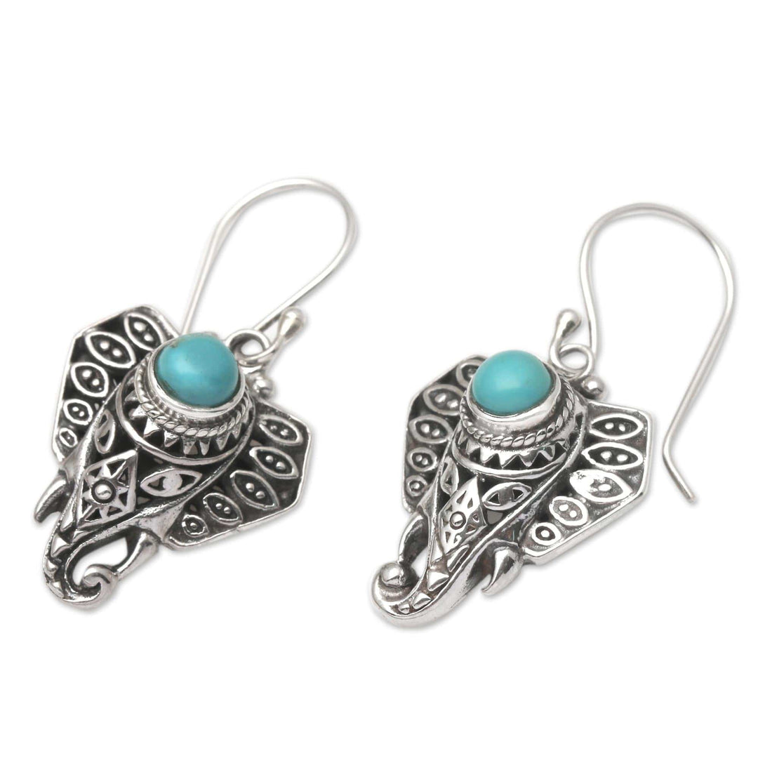 Sterling Silver Ganesha Dangle Earrings - Mystic Ganesha