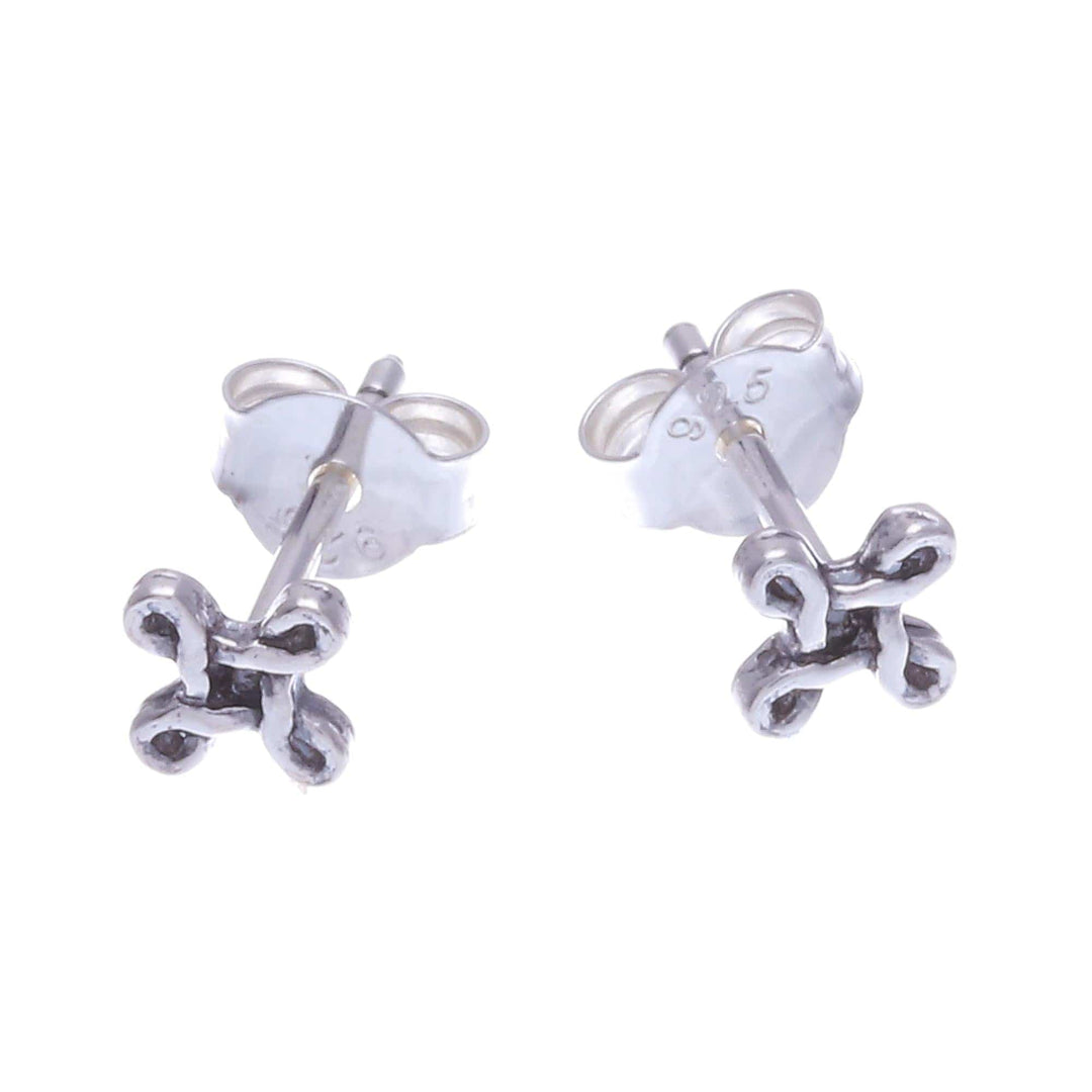 Hand Crafted Sterling Silver Stud Earrings (Set of 3) - Daily Sparkle