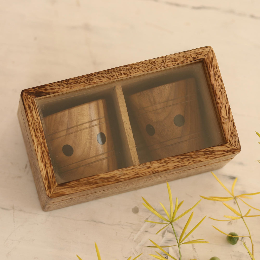 Teak Wood Cup and Ball Game for Two - Cup Bearer