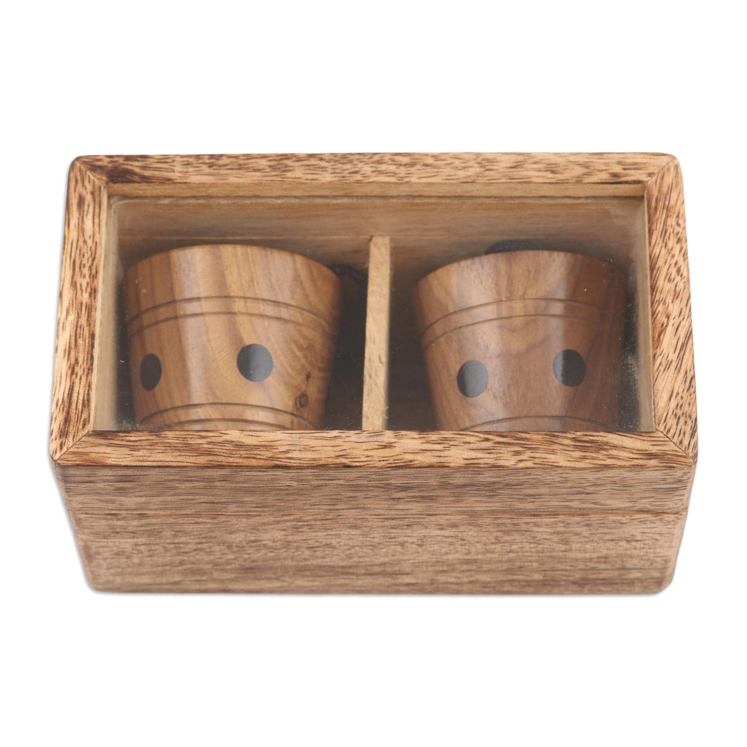 Teak Wood Cup and Ball Game for Two - Cup Bearer
