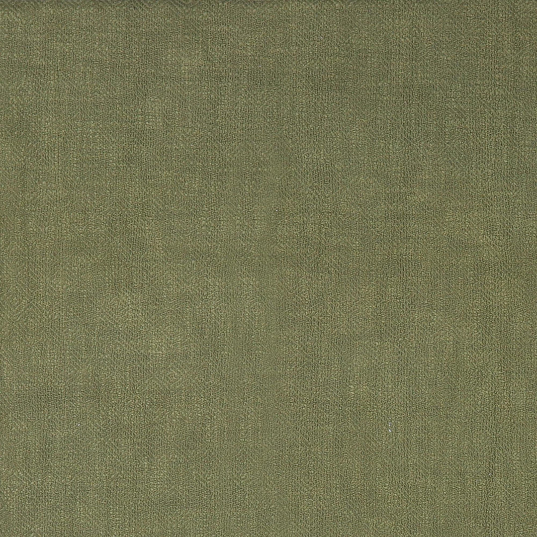 Fringed All-Cotton Throw in Green - Avocado Charm