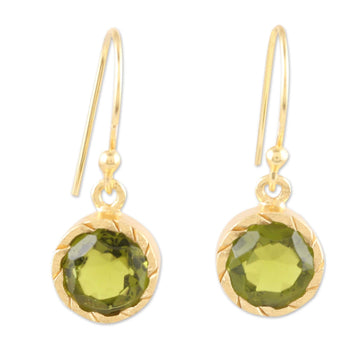 Natural Peridot Dangle Earrings - Spring's Arrival