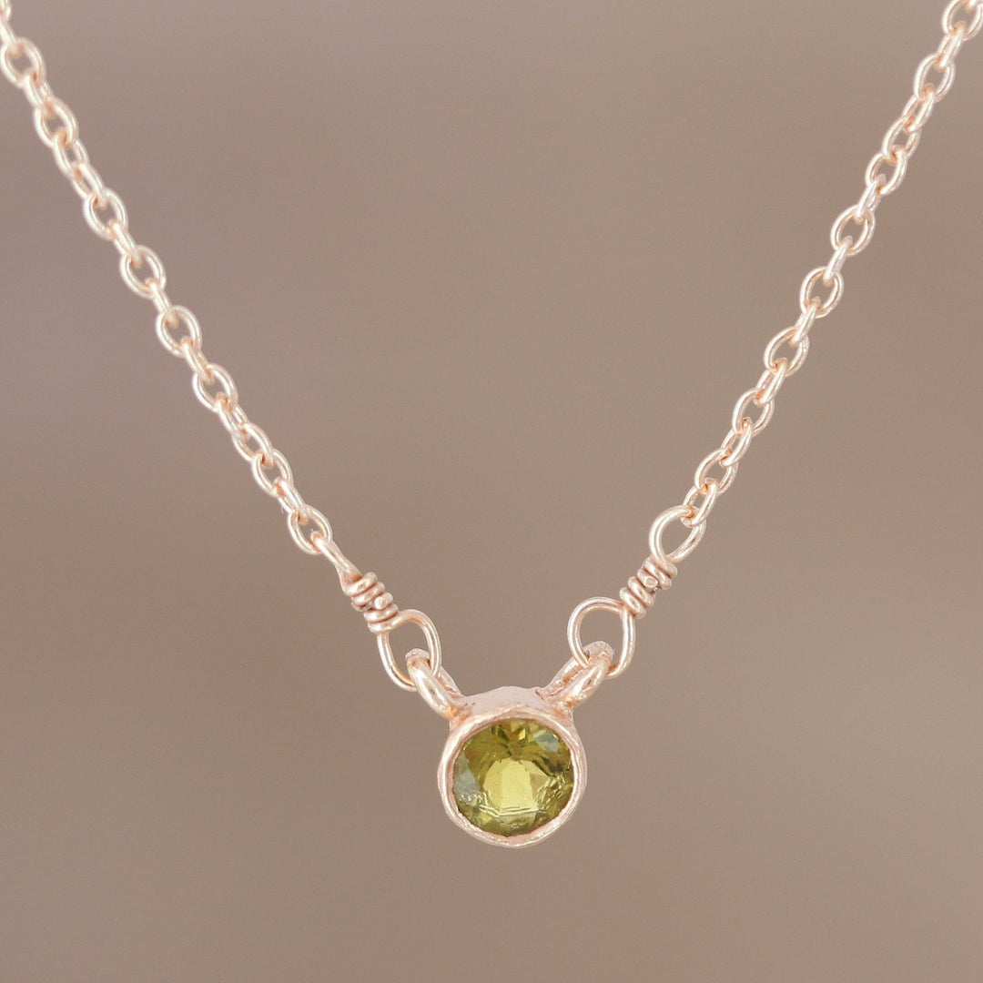 Handcrafted Peridot Necklace - Spring's Arrival