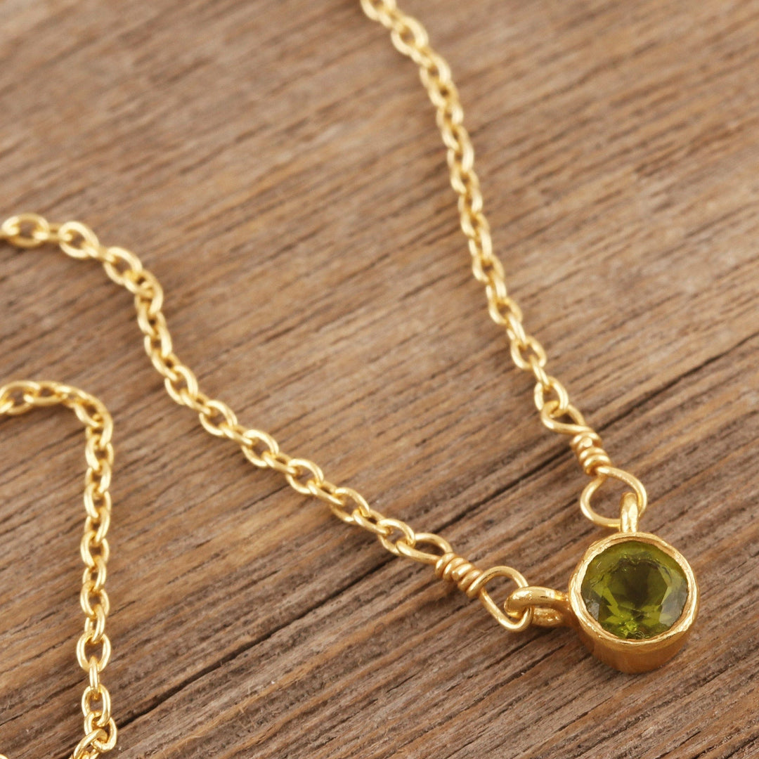 Handcrafted Peridot Necklace - Spring's Arrival