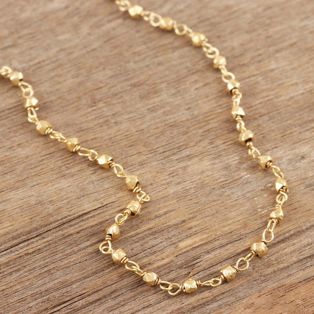Link Necklace in 22k Gold Plated Sterling Silver - Simply Sweet