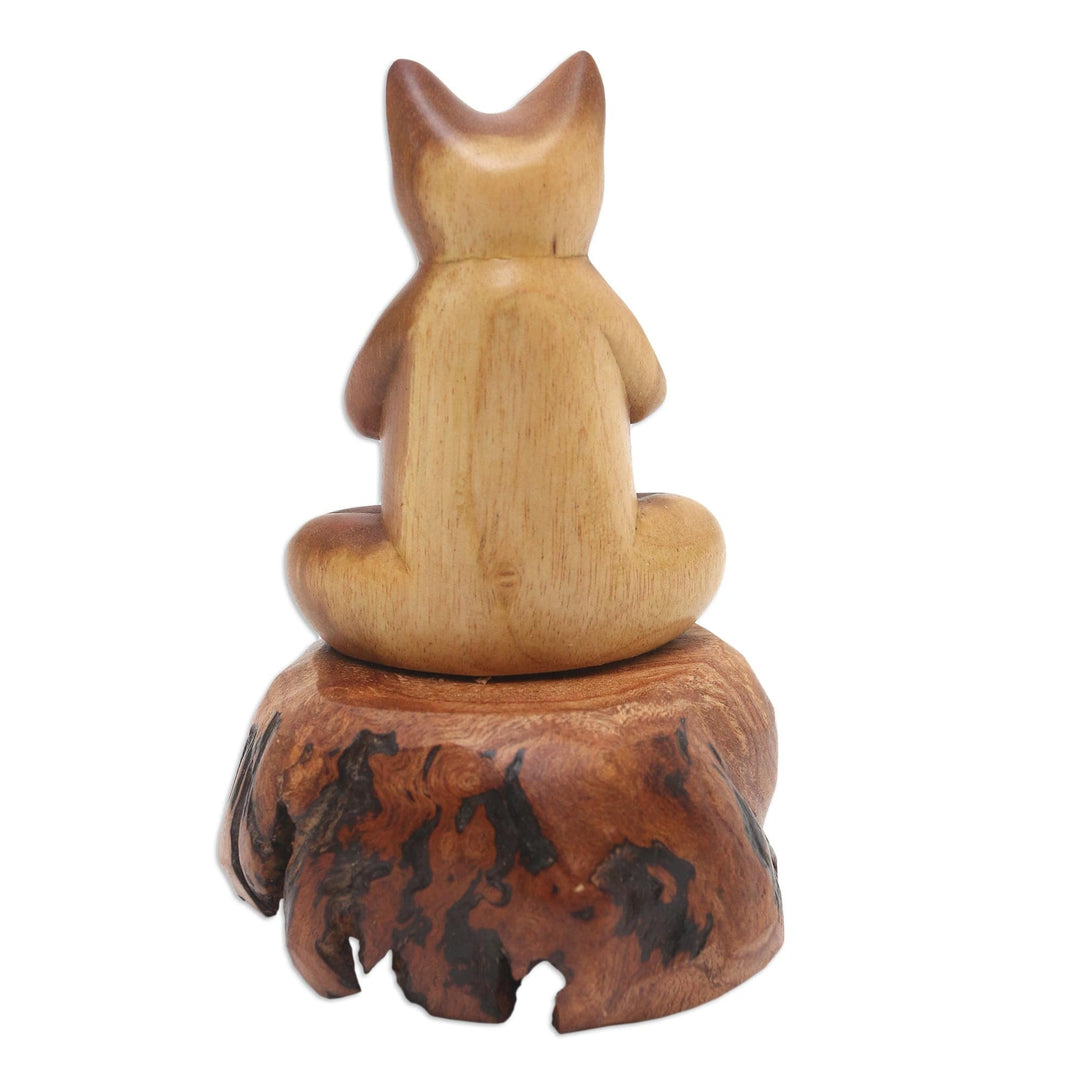 Meditating Cat Sculpture - Morning Meditation