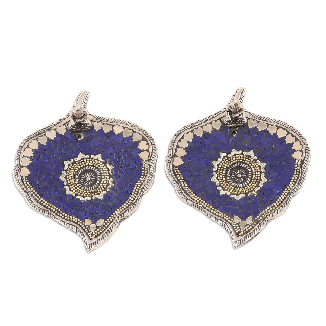 Artisan Crafted Incense Holders with Buddha Motif (Pair) - Blue Betel Buddha