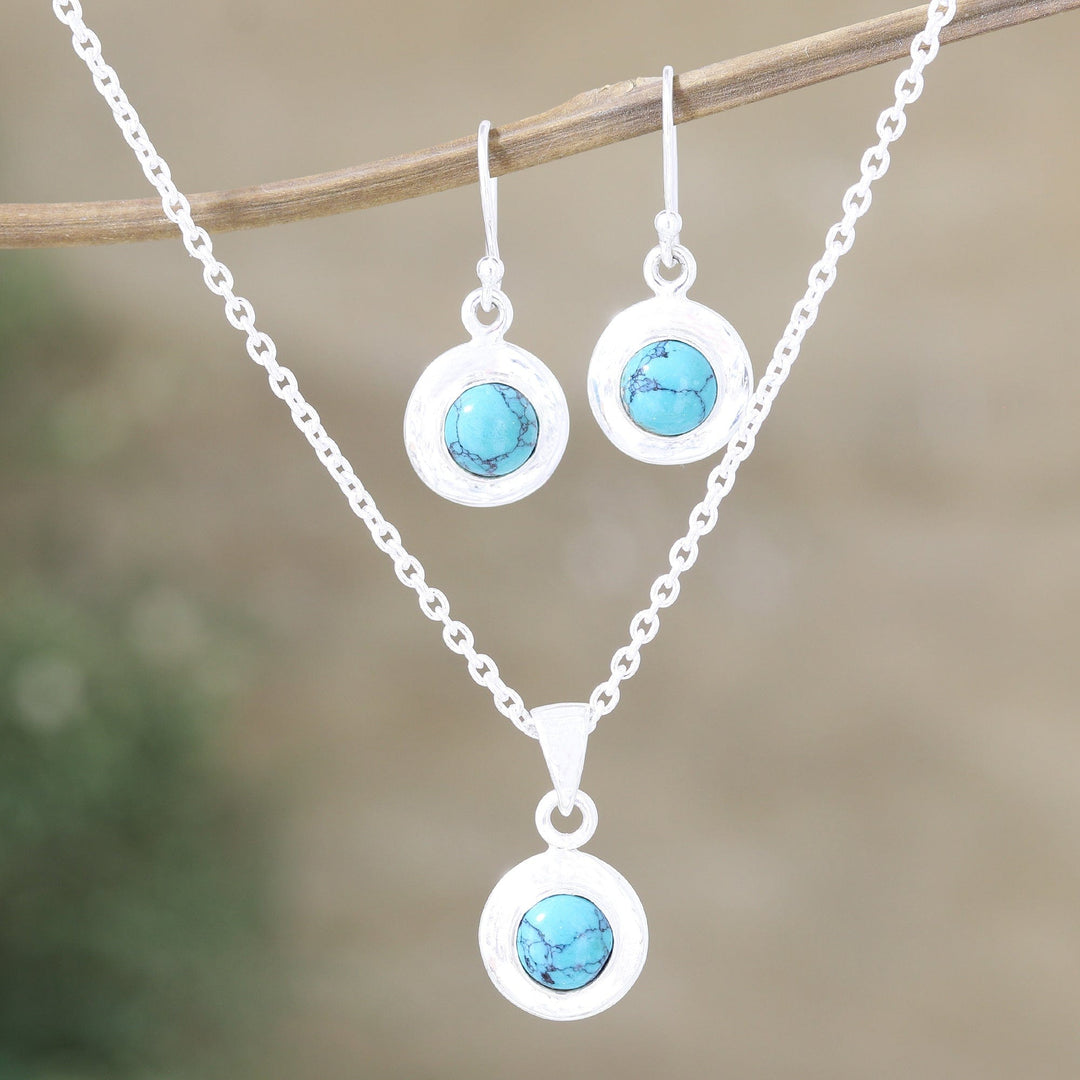 Sterling Silver Earrings and Pendant Necklace Set - Sing-Along
