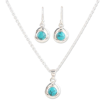Sterling Silver Earrings and Pendant Necklace Set - Sing-Along