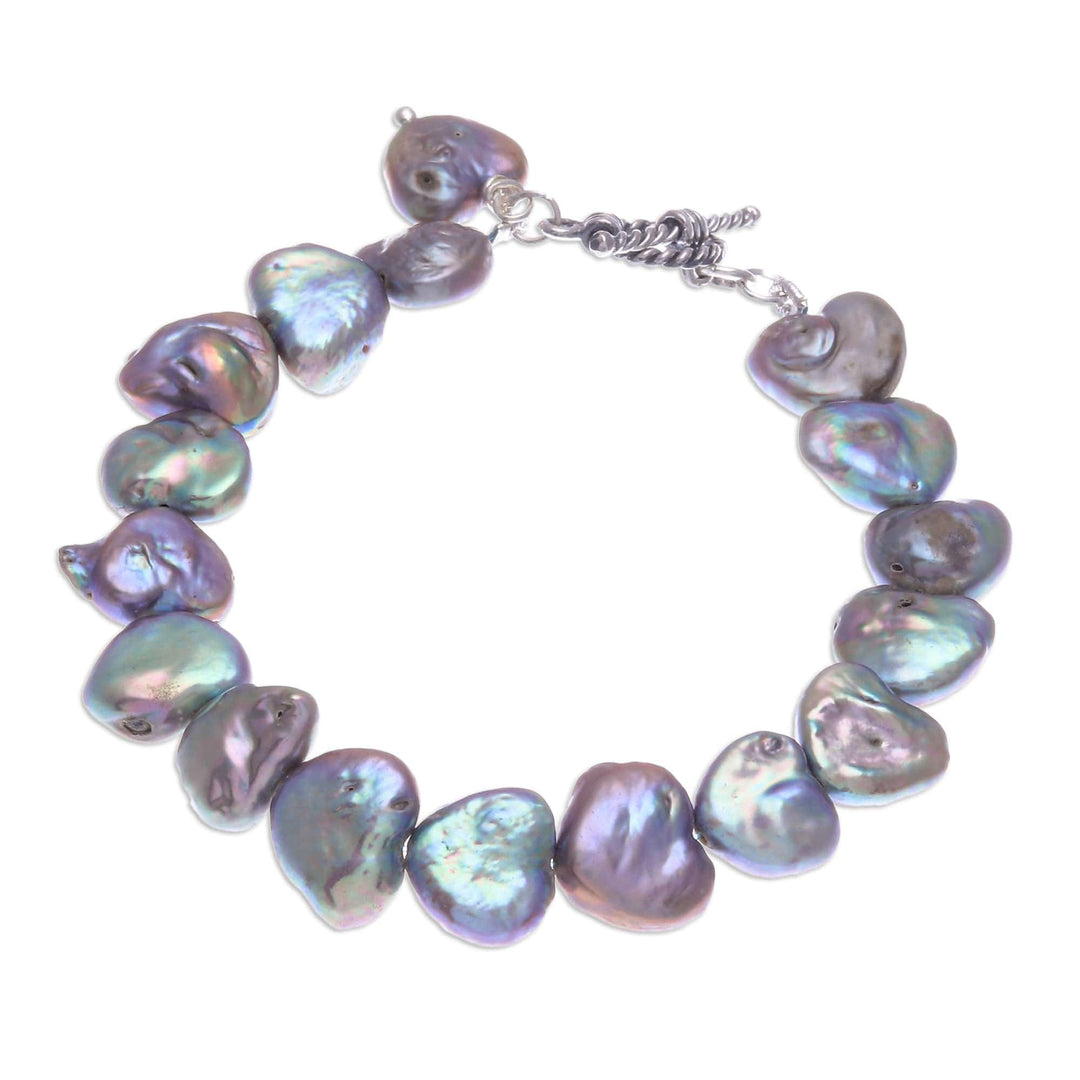 Silvery Grey Cultured Pearl Bracelet - Born of the Sea in Grey