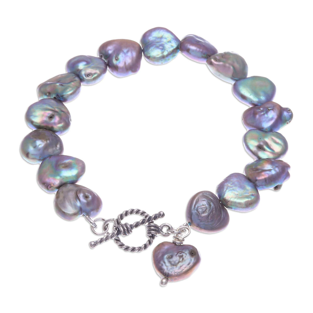 Silvery Grey Cultured Pearl Bracelet - Born of the Sea in Grey