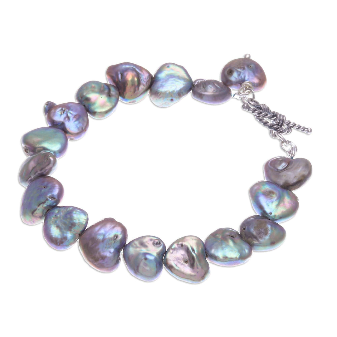Silvery Grey Cultured Pearl Bracelet - Born of the Sea in Grey