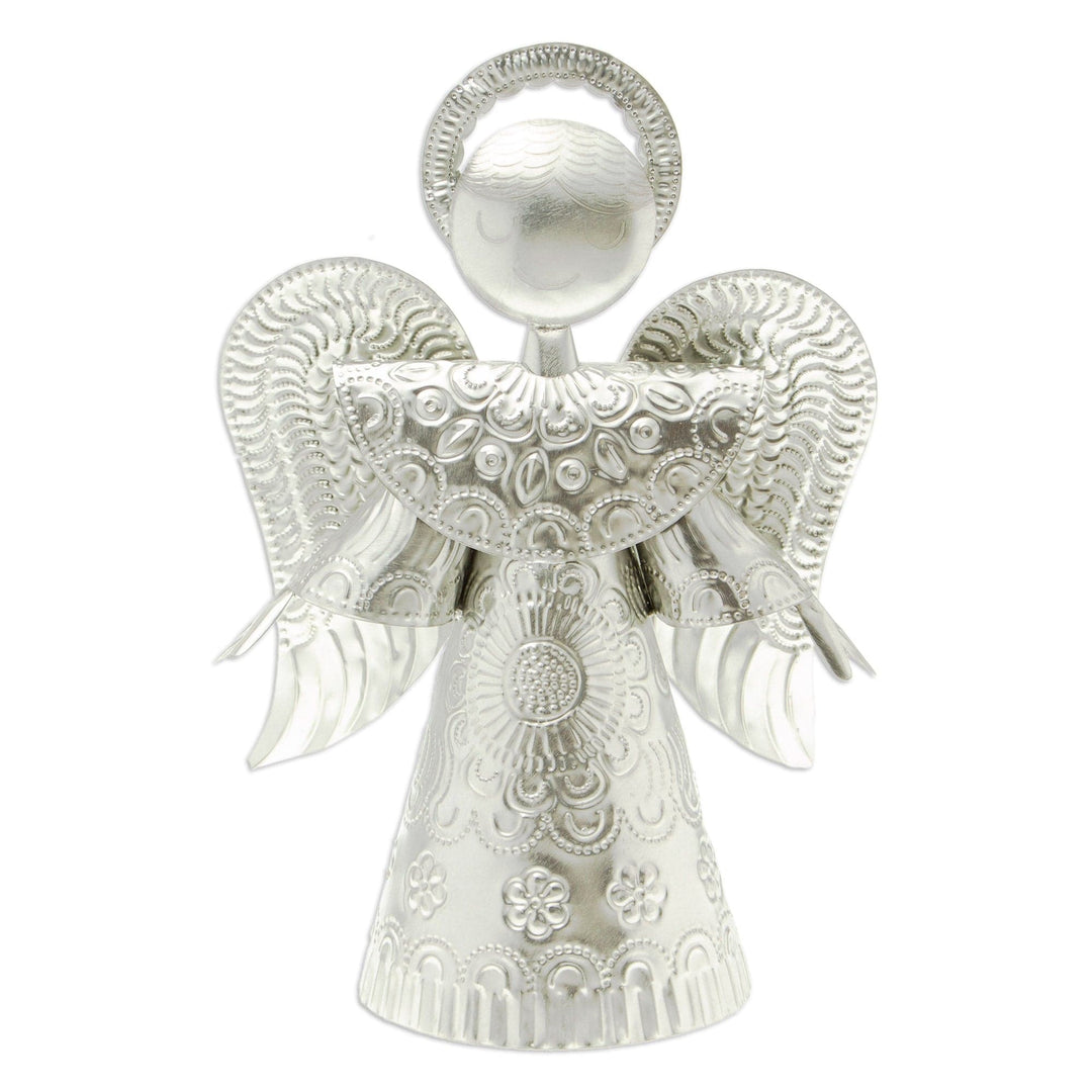 Handmade Tin Christmas Statuette (12 Inch) - Angel of Oaxaca