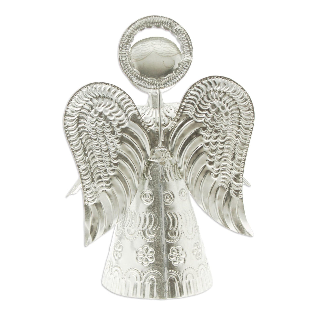 Handmade Tin Christmas Statuette (12 Inch) - Angel of Oaxaca