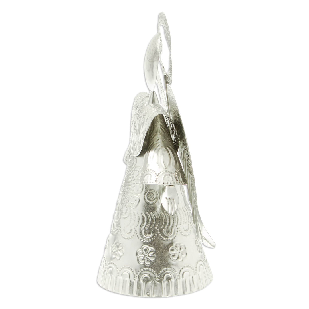 Handmade Tin Christmas Statuette (12 Inch) - Angel of Oaxaca