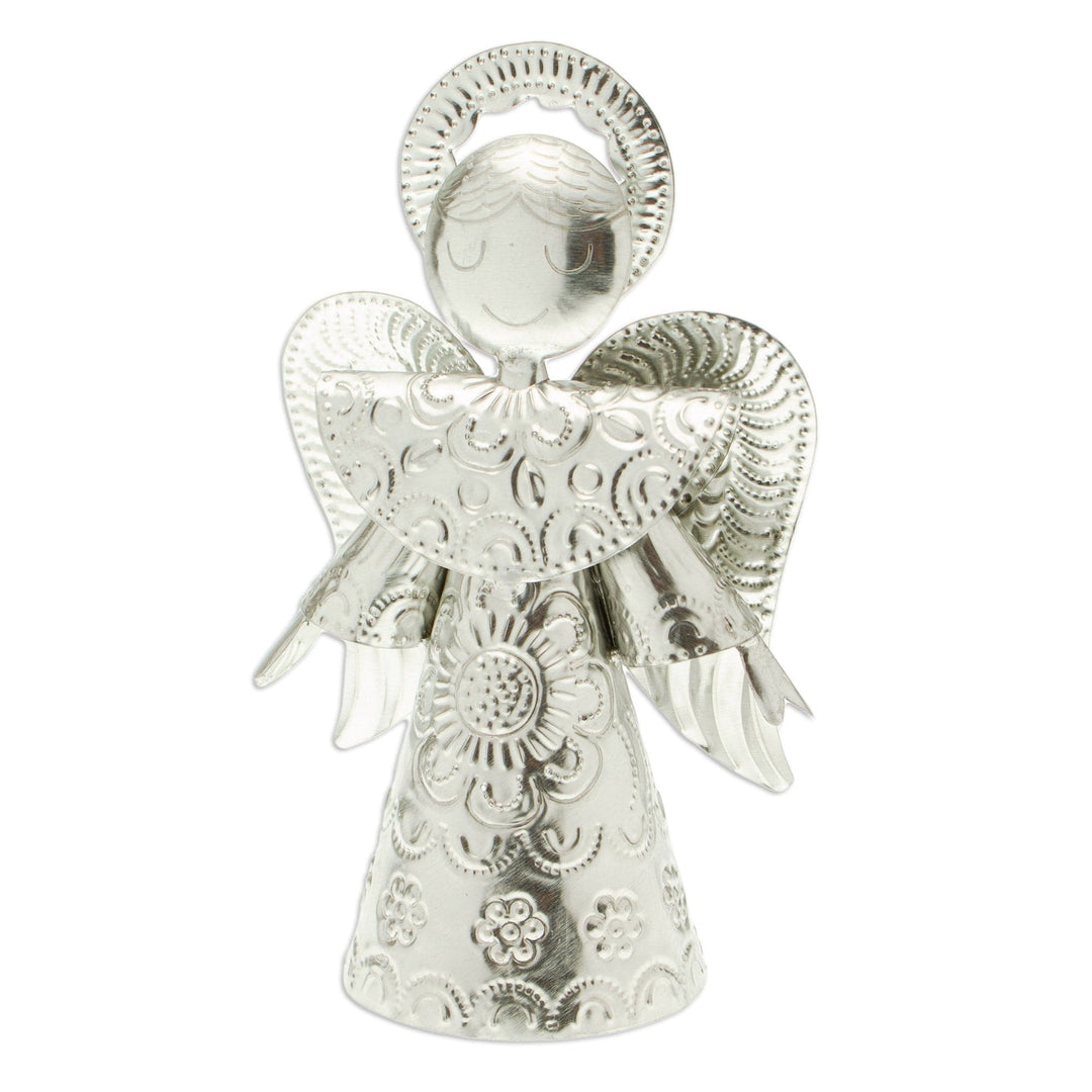 Handmade Tin Christmas Statuette (7 Inch) - Angel of Oaxaca