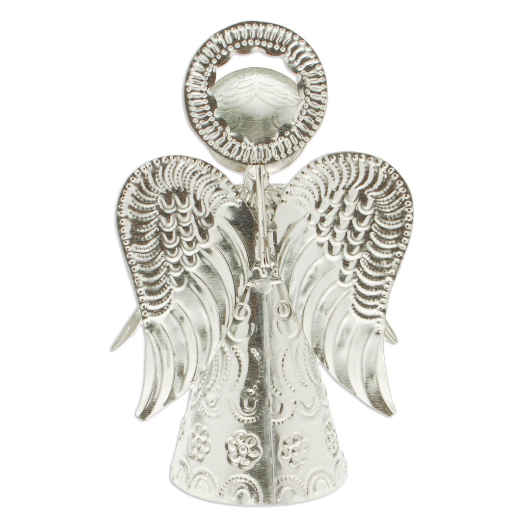 Handmade Tin Christmas Statuette (7 Inch) - Angel of Oaxaca