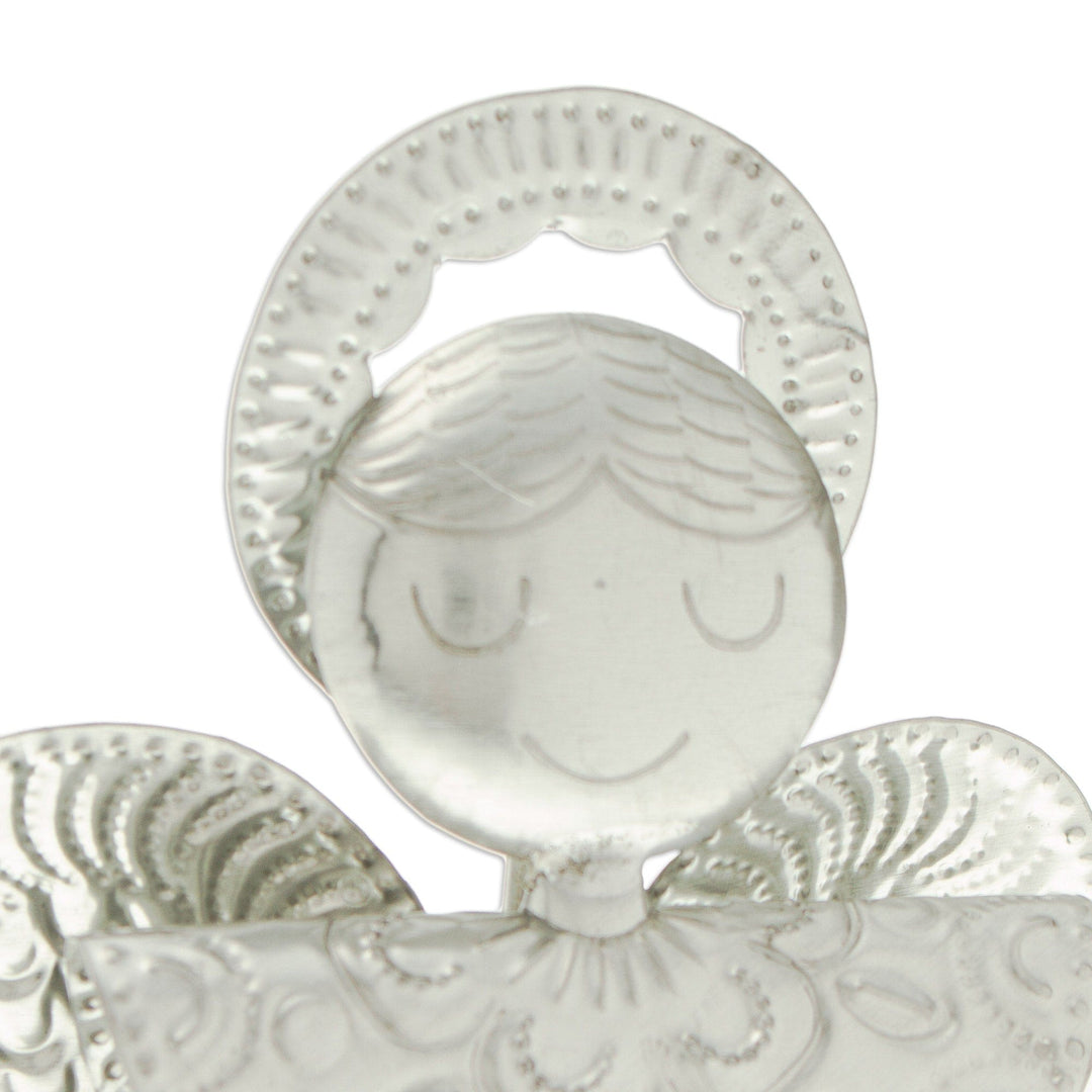 Handmade Tin Christmas Statuette (7 Inch) - Angel of Oaxaca