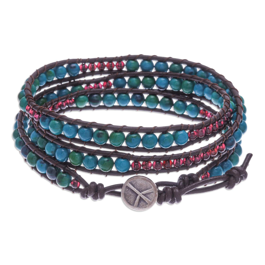 Artisan Crafted Gemstone Wrap Bracelet - Mae Ping Currents