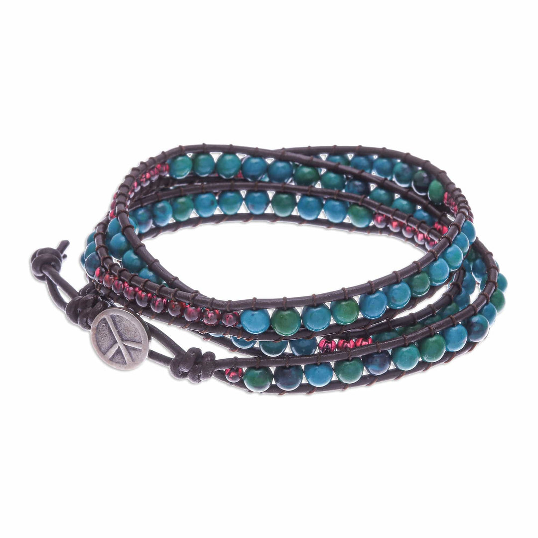 Artisan Crafted Gemstone Wrap Bracelet - Mae Ping Currents
