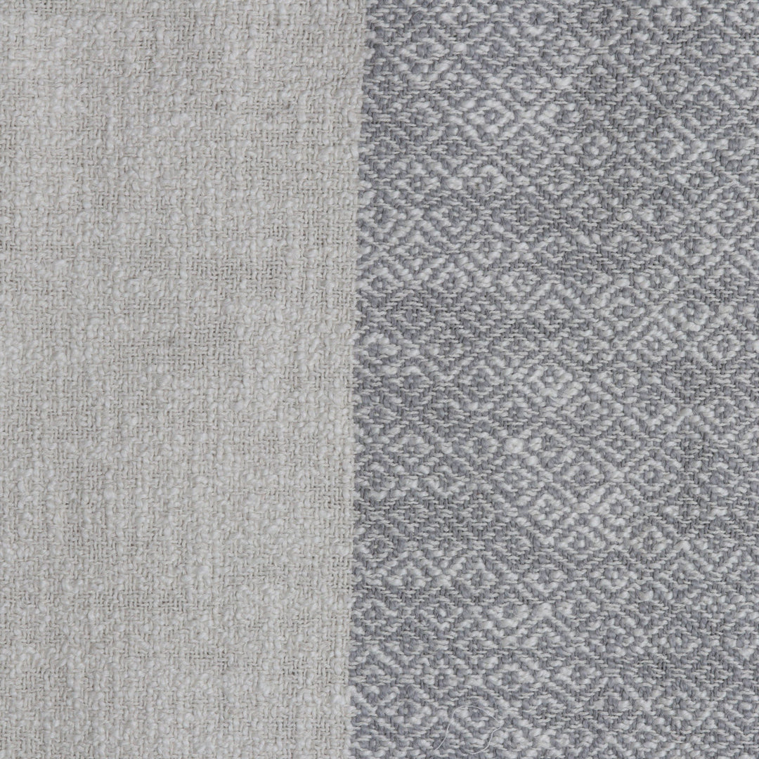 Artisan Crafted Cotton Throw Blanket from India - Diamond Elegance in Grey
