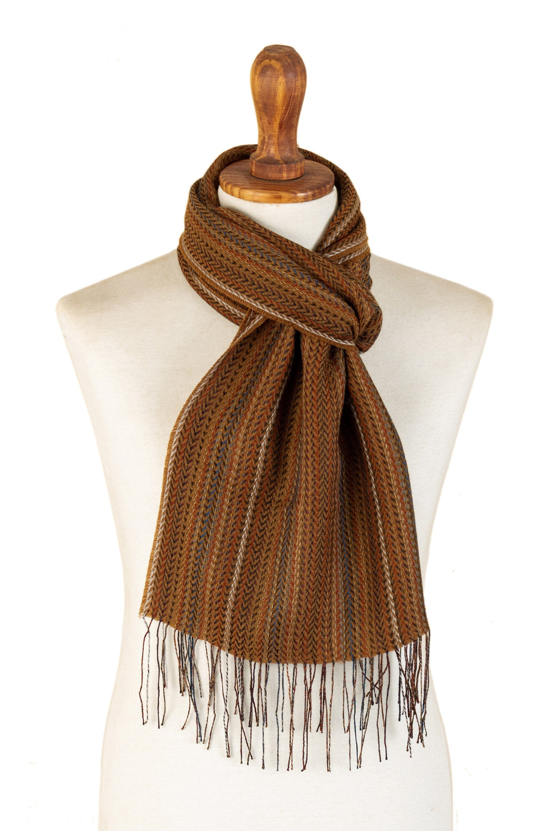 Handloomed Striped Baby Alpaca Blend Scarf from Peru - Swings