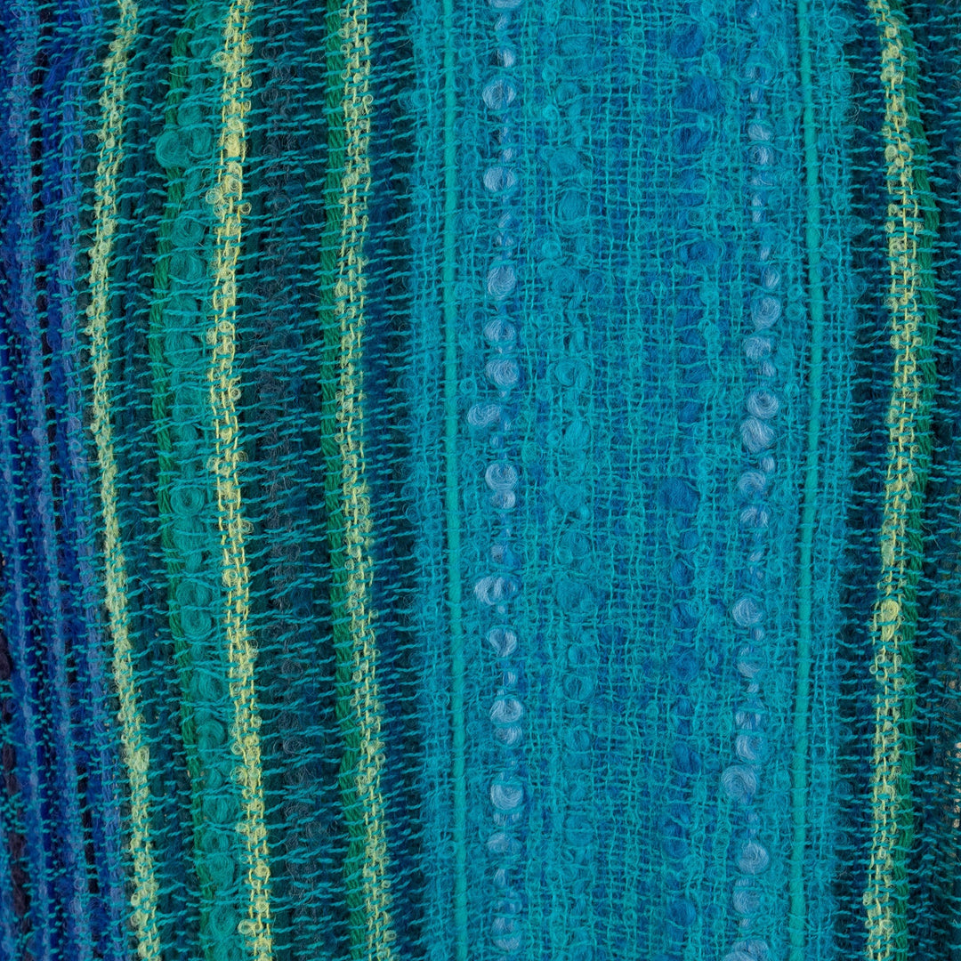 Unisex Striped Colorful Baby Alpaca Blend Scarf from Peru - Planet Colors