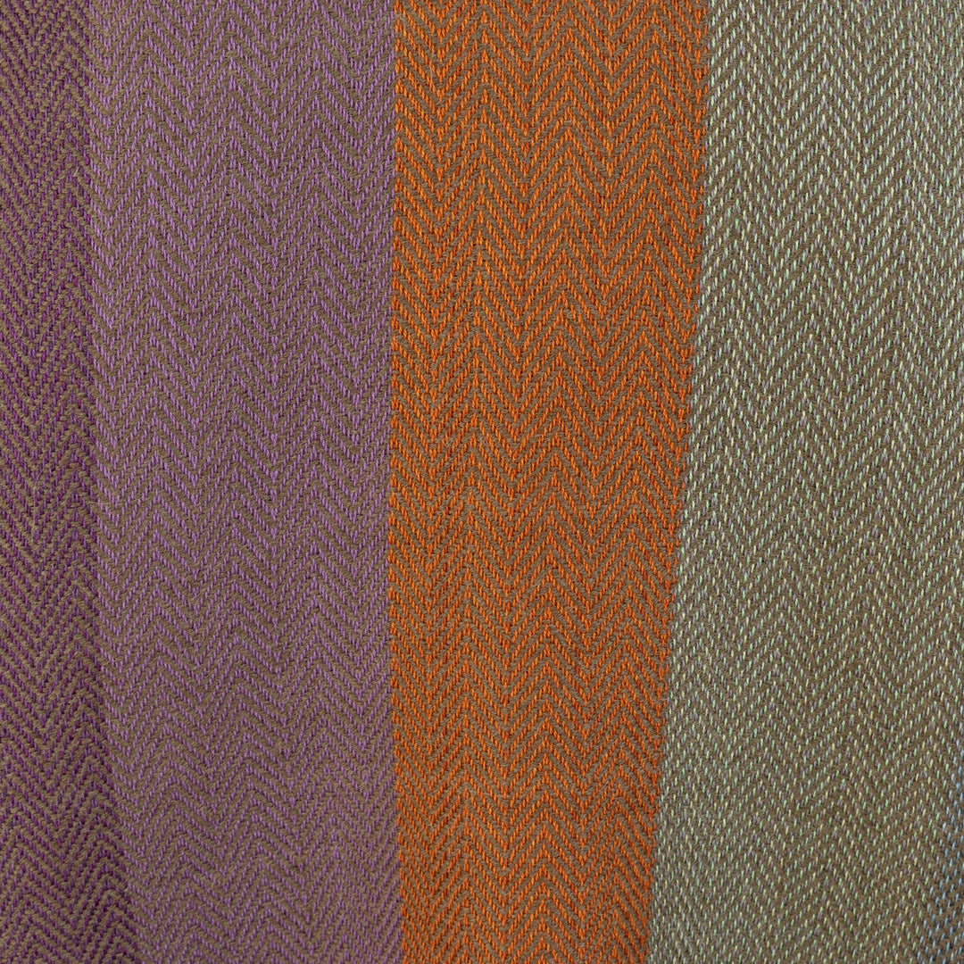 Striped Baby Alpaca Blend Scarf Handloomed in Peru - Earthy Ways