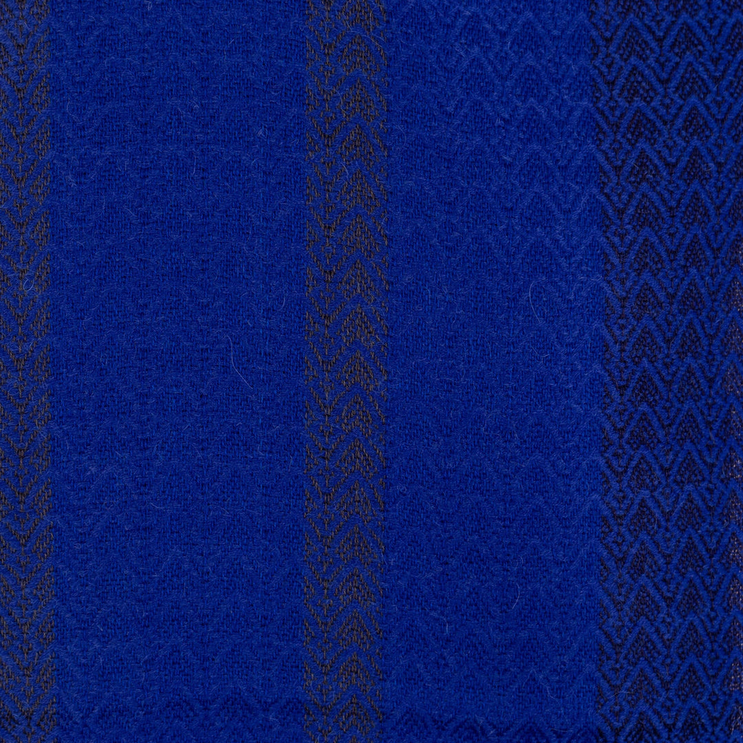 Blue Baby Alpaca Blend Hand-woven Striped Scarf from Peru - Blue Free Soul