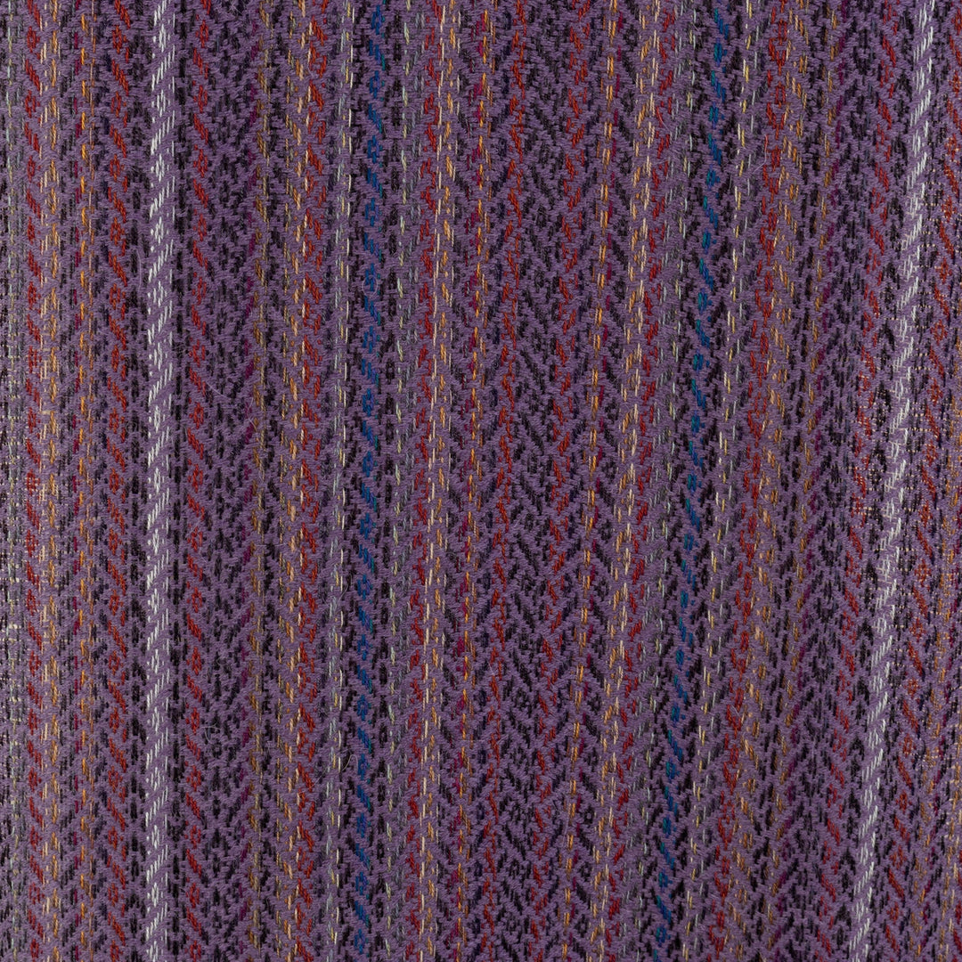 Handloomed Striped Baby Alpaca Blend Scarf from Peru - Purple Blues